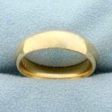 Men's Heavy And Wide Wedding Band Ring In 14k Yellow Gold