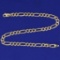 Figaro Link Anklet In 14k Yellow Gold