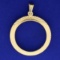 34mm $20 Double Eagle Coin Bezel Diamond Cut In 18k Yellow Gold