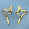 Unique Abstract Design Stud Earring Enhancers In 14k Yellow Gold