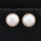 Mikura Pink Pearl Stud Earrings In 18k Yellow Gold