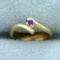 Baby Ring With Amethyst In 14k Yellow Gold