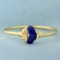 Lapis Lazuli Heart Shaped Bangle Bracelet In 14k Yellow Gold