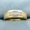 Mens Four Stone Diamond Wedding Or Anniversary Band Ring In 14k Yellow Gold