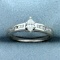 Vintage 1/3ct Tw Marquise Diamond Engagement Ring In 14k White Gold