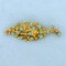 Designer Abstract Design Persian Turquoise Pin In 14k Yellow Gold