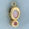 Black Opal And Morganite Pendant In 14k Yellow Gold