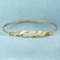 1/2ct Tw Diamond Bangle Bracelet In 10k Yellow Gold