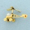 Mechanical Helicopter Pendant Or Charm In 18k Yellow Gold