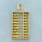 Abacus Pendant Or Charm In 14k Yellow Gold