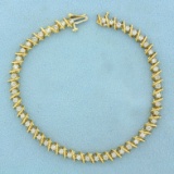 2ct Tw Diamond Tennis Bracelet In 10k Yellow Gold