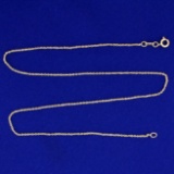 17 Inch Cable Link Chain Necklace In 18k Yellow Gold
