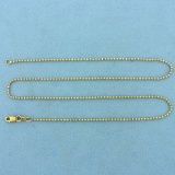 18 Inch Bead Chain Necklace In 14k Yellow Gold