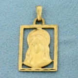 Virgin Mary Pendant In 14k Yellow Gold