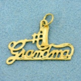 Diamond Cut #1 Grandma Pendant In 14k Yellow Gold