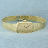 Vintage Womens Hamilton Windup Watch In Solid 14k Yellow Gold