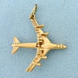 Airplane Pendant In 9k Yellow Gold