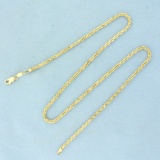18 Inch Diamond Cut Rope Link Chain Necklace In 14k Yellow Gold