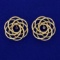 Spiral Design Stud Earring Enhancers In 14k Yellow Gold