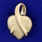 Unique Italian Made Wrap Heart Pendant In 18k Yellow Gold