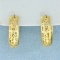 Good Luck And Good Health Chinese Character Hoop Earrings In 14k Yellow Gold