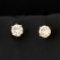 1/2ct Tw Diamond Stud Earrings In 14k Yellow Gold