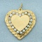 Vintage Pearl Heart Pendant In 14k Yellow Gold