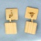 Vintage Cufflinks In 14k Yellow Gold