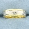 Unique Two Tone Band Ring In 14k Yellow And White Gold