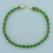 15ct Tw Peridot Line Bracelet In 10k Yellow Gold