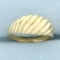 Wave Dome Ring In 14k Yellow Gold