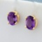 2ct Tw Amethyst Stud Earrings In 14k Yellow Gold