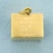 In Emergency Break Glass Dollar Bill Charm In 14k Yellow Gold