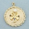 Happy Birthday Pendant Or Charm In 14k Yellow Gold