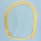 30 Inch Heavy C Link Chain Necklace In 14k Yellow Gold