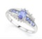 Tanzanite & Diamond Ring In Sterling Silver