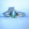 Chrysoberyl Cat's Eye Solitaire Ring In 14k White Gold