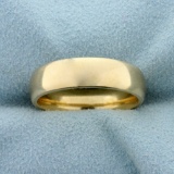 Men's Wedding Band Ring In 14k Yellow Gold