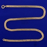 Heavy 20 Inch Curb Link Chain Necklace In 14k Yellow Gold