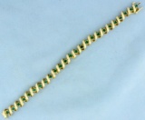 Unique 2.7ct Tw Natural Emerald Spiral Design Bracelet In 14k Yellow Gold