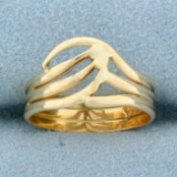 Unique Abstract Pinky Ring In 14k Yellow Gold