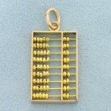 Abacus Pendant Or Charm In 14k Yellow Gold