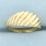 Wave Dome Ring In 14k Yellow Gold