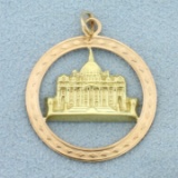 St. Peter's Basilica Pendant In 18k Yellow And Rose Gold