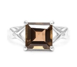 2.3ct Smoky Topaz & Diamond Ring In Sterling Silver