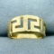 Greek Key Cut Out Design Ring In 14k Yellow Gold