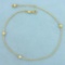 Ball Bead Anklet In 14k Yellow Gold