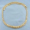 18 Inch Graduated Byzantine Link Chain Necklace In 14k Yellow Gold