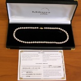 Mikura Pink Pearl Necklace With 18k Yellow Gold Clasp