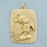 Mickey Mouse Pendant Or Charm In 14k Yellow Gold